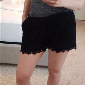 Zara Black Lace Shorts with Pockets